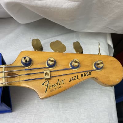 Fender American Collector's Series Jazz Bass 4-string J-Bass with Case 1981 - Gold image 11