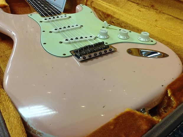 Fender Custom Shop '63 Stratocaster 9239991856 2013 Faded Shell Pink image 1