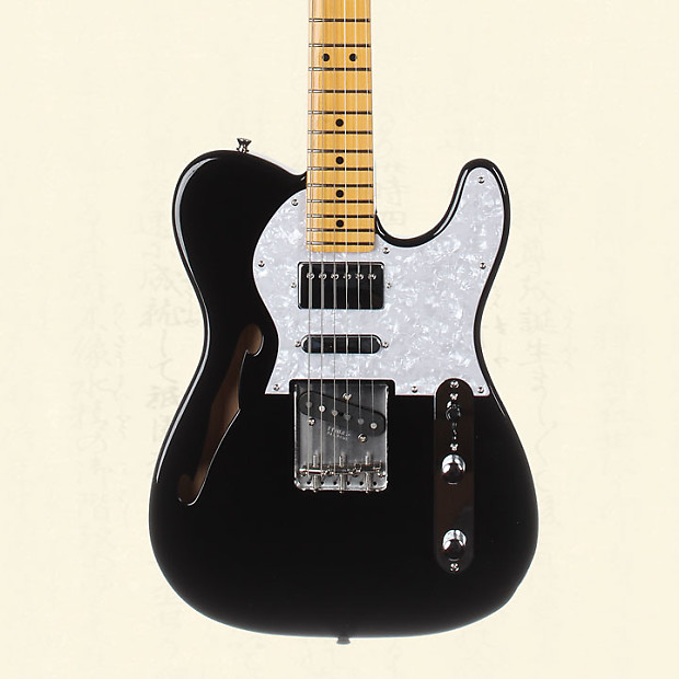 Fender Japan Limited Telecaster Thinline Ssh Electric Guitar - Black Tn-Spl Blk image 1