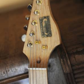 Postal Handmade Crossroads Barnwood Guitar Old Pine Body F Hole Vintage Vibrato Fender US Pickups image 11