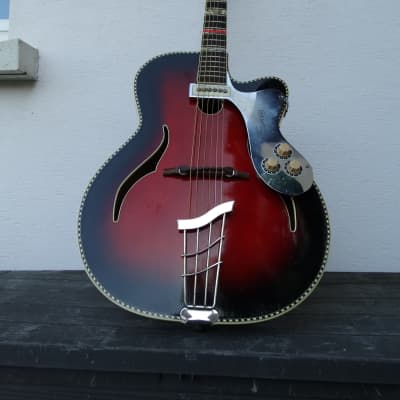 Guitare Jazz archtop klira red king Deluxe vintage années 50 image 8