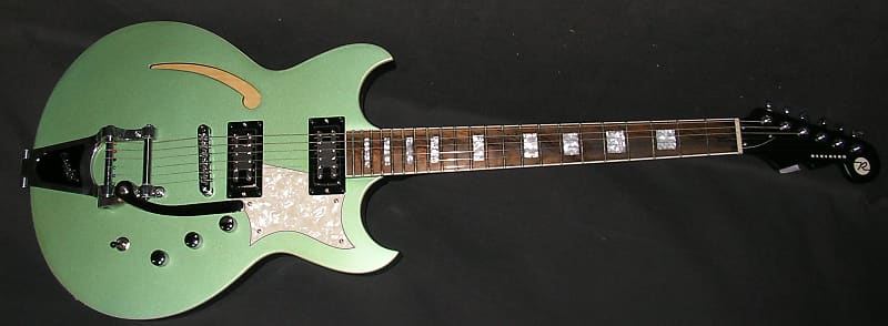 Reverend  Limited Edition Tricky Gomez 2018 Satin Metallic Alpine/Satin Outfield Ivy image 1