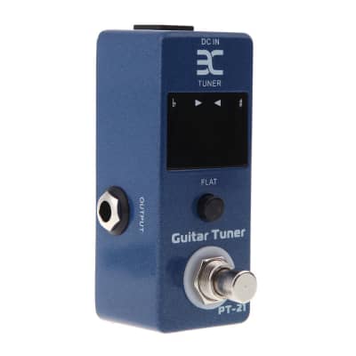 Blue Mini Guitar/Bass Tuner PT-21 Pedal True Bypass Universal Compact Professional FREE Shipping image 5