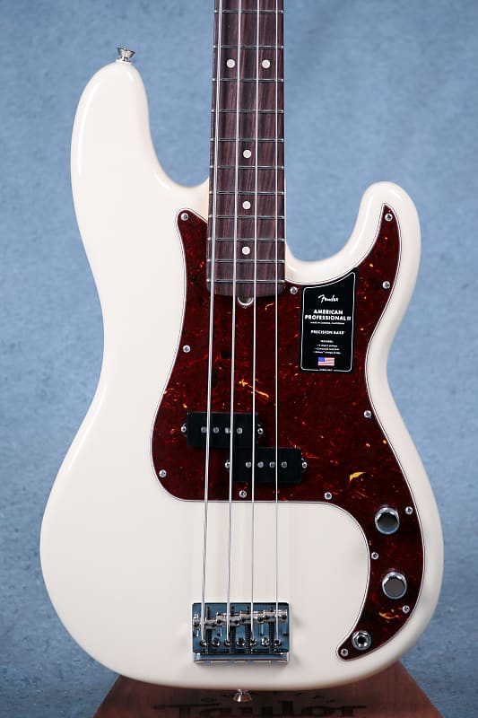 Fender American Professional II Precision Bass Rosewood Fingerboard - Olympic White - US21037079-Olympic White image 1