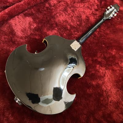 c.1968- Firstman Liverpool 67 MIJ Vintage Semi Hollow Body Guitar “Black” image 8