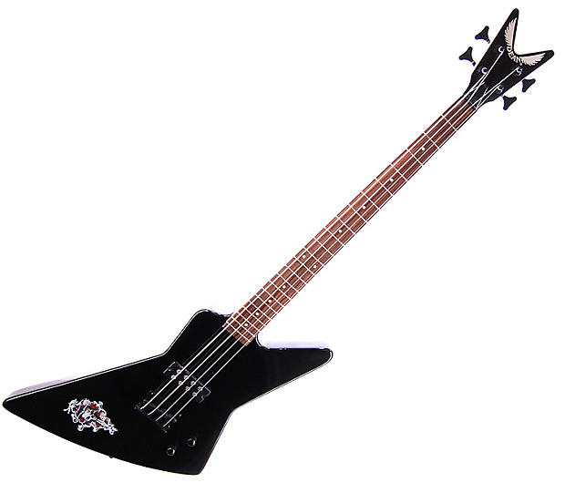 Dean Z Metalman Explorer-Style Rock Bass Guitar Black