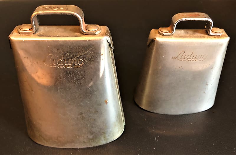 Vintage Ludwig Script Logo Cowbells (50's/60's) | Reverb