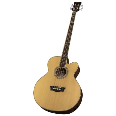 Dean 4 String Acoustic/Electric Bass, Dean Electronics, Spruce Top/Natural, EABC image 4
