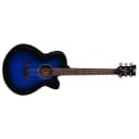 Dean AXS Performer Semi-Acoustic Guitar, Rosewood Fretboard, Blue Burst