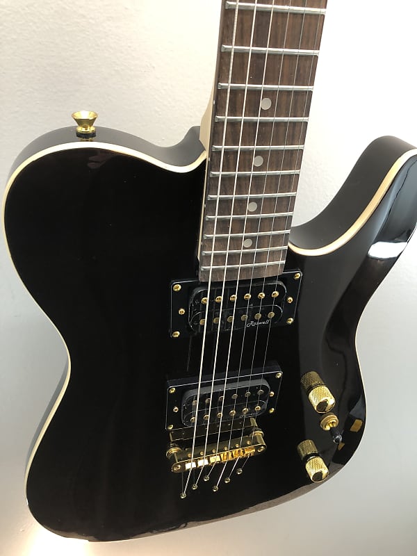 Harley Benton TE-40 TBK 2022 Deluxe Black Tele w/ Gold Hardware