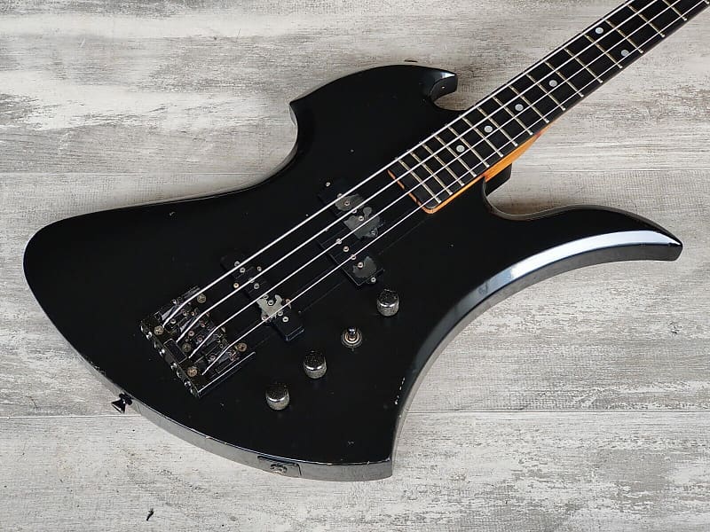 1989 BC Rich Japan NJ Series MB-857 Mockingbird Bass (Black) image 1