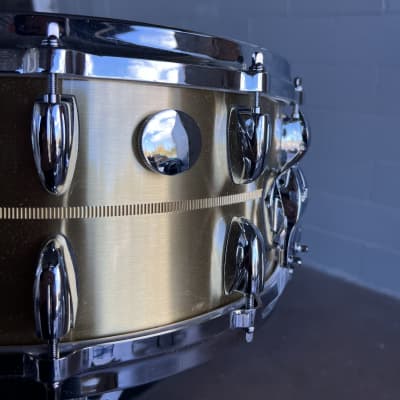 Gretsch G4169BBR USA Custom 6.5x14" 20-Lug Bell Brass Snare Drum image 5