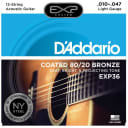 D'Addario EXP36 Coated 80/20 Bronze 12-String Acoustic Strings, Light, 10-47