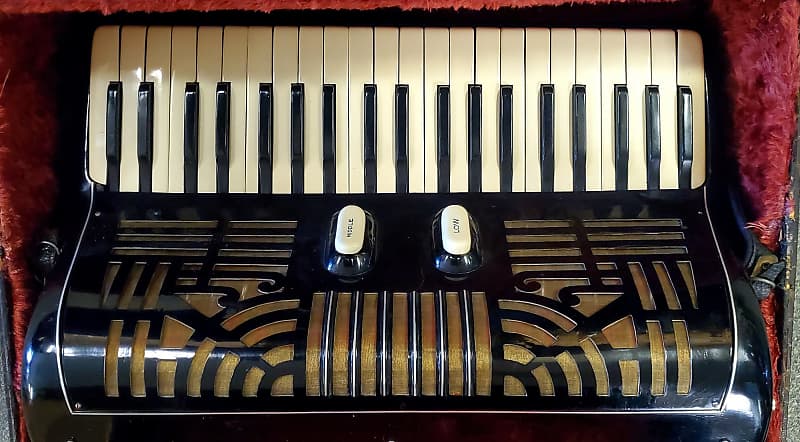 Vintage Lo Duca Bros Milwaukee Accordion and Hard Music Case