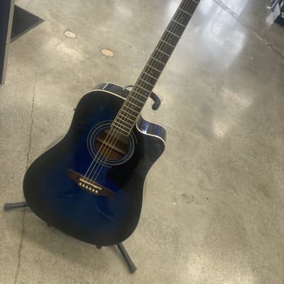 Ibanez V70CE-BK Acoustic/Electric Guitar 2010s - Black and blue for sale