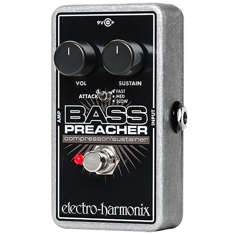 Electro-Harmonix Bass Preacher Compressor / Sustainer Guitar Effects Pedal image 1