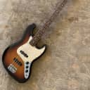 1985 Fender Made In Japan Sunburst Finish 1962 Reissue Jazz Bass Guitar - Authentic Natural Relic!
