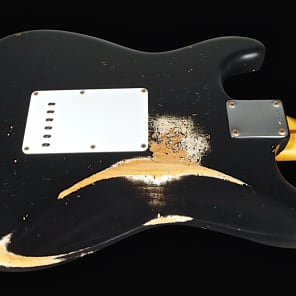 2013 Fender Stratocaster 1956 Custom Shop Relic 56 Strat Black image 3