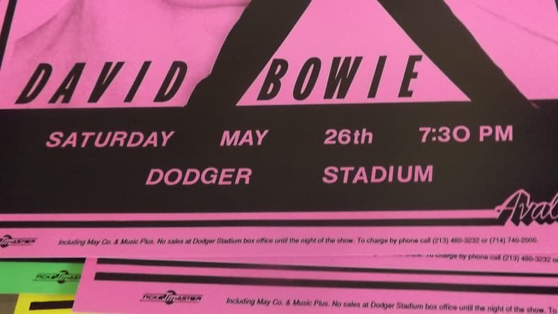 1990 David Bowie Original Concert cheapest Poster at Dodger Stadium Exclusive Limited Poster by Renee Ahal