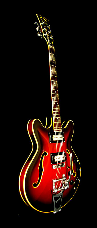 HARPTONE 420 1969 2-Tone Cherryburst.  This is a Standel guitar rebranded.  Built by SAM KOONTZ. image 1