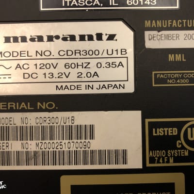 Marantz CDR300 Professional Portable CD Recorder w/ Box, Manual & Remote image 7