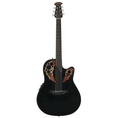 Ovation Celebrity Elite Mid Depth, Acoustic Electric Guitar, Black for sale