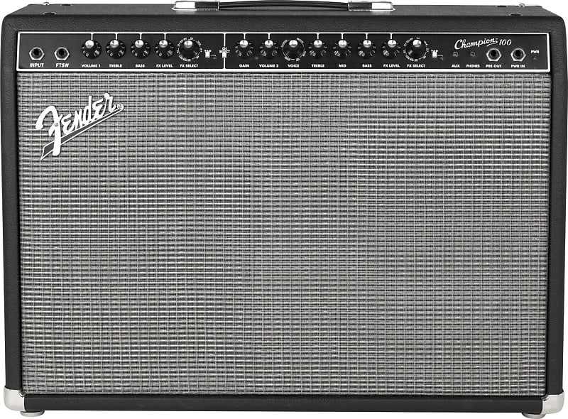 Fender Champion 100 Electric Guitar Combo Amplifier, 100W, Black image 1