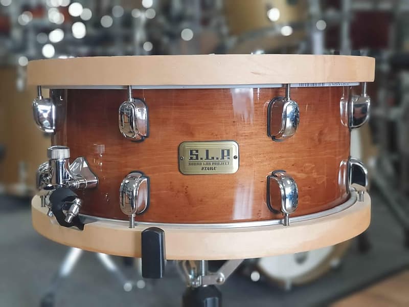 Tama LMP1465FSEN 6.5x14" S.L.P. Series Studio Maple Snare Drum with Wood Hoops 2013 - Present - Sienna Maple image 1