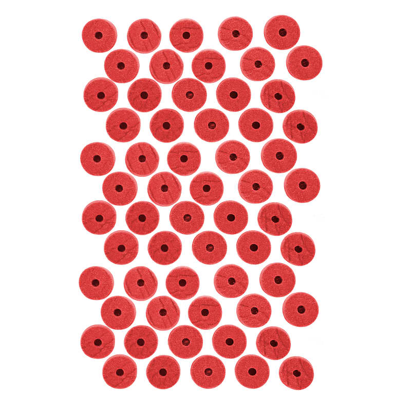 Ahead Wool Cymbal Felts Red (40 Pack Bundle) Reverb