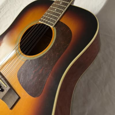 Carlo Robelli SD-120-12 Dreadnaught Acoustic Guitar 12 String 2000s - Sunburst image 7