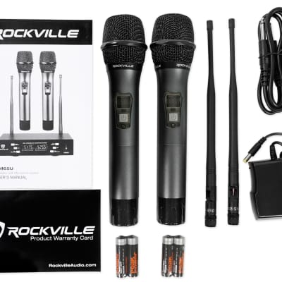 Rockville RWM65U Dual UHF 15 Channel Wireless Microphone 4 Church