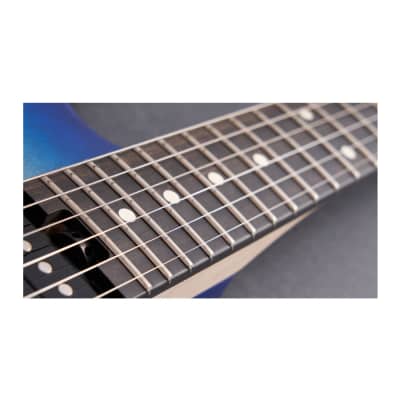 EVH 5150 Series Deluxe Poplar Burl Basswood 6-String Electric Guitar with Ebony Fingerboard (Right-Handed, Aqua Burst) image 7