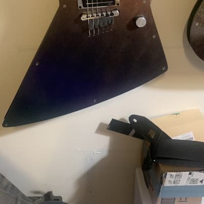 R. L. James Guitars "Monster" Model (Explorer) *BRAND NEW* 2022 Halographic Universe and Flat Black image 8