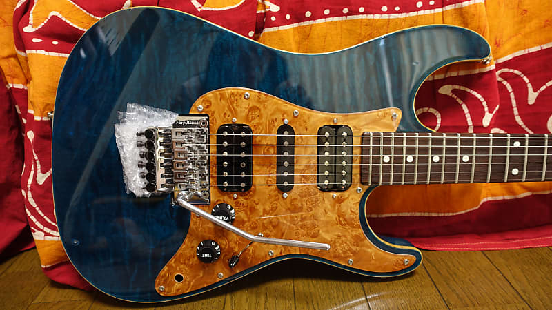 ギター SCHECTER EX-V-22-CTM-FRT Blue 5A Quilt Schecter Ex-V-22-Ctm-Frt Blue 5A Quilt | eBay