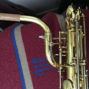 H Couf Superba II Low Bb Baritone Saxophone Gold Lacquer(Keilworth) image 8