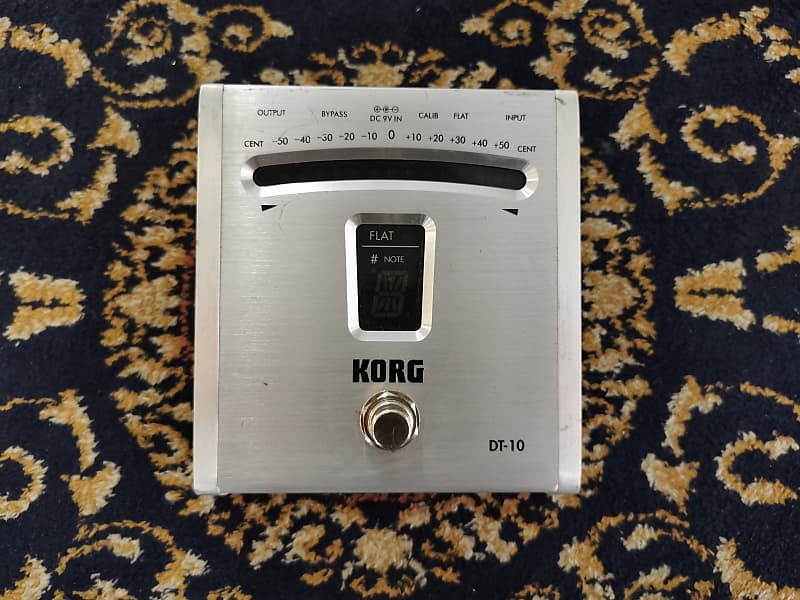 Korg DT-10 Chromatic Pedal Tuner 2000s Silver image 1