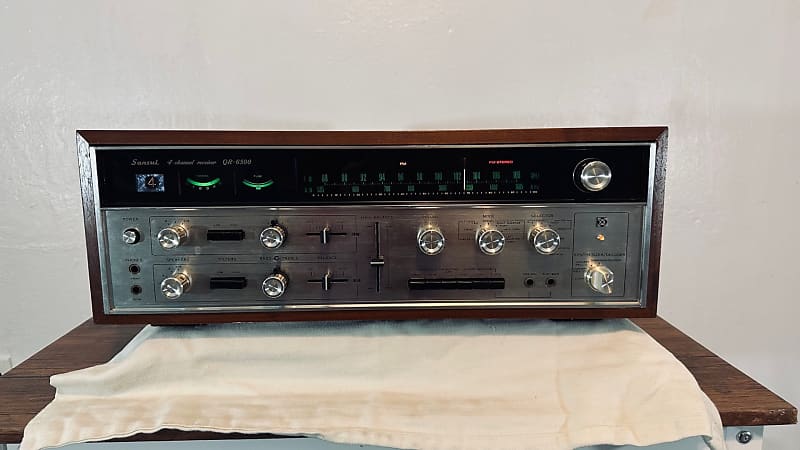Sansui QR 6500 1970s - silver/woodgrain  			