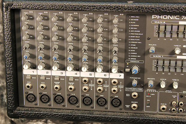 Phonic Powerpod 740 Plus 2X220W 7-Channel Powered Mixer with