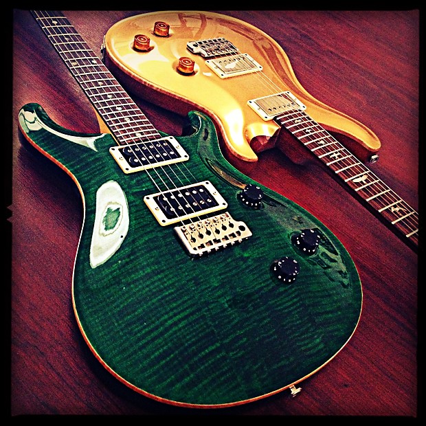 PRS CE24 with rare 3-piece Ten Top - Emerald Green image 1