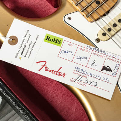 USED Fender - B2 Postmodern Stratocaster® - Electric Guitar - Journeyman Relic® - Maple Fingerboard - Aged Aztec Gold - w/ Custom Shop Hardshell Case - x6342 image 15