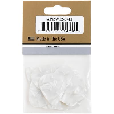 Gibson Pearloid White Picks, 12 Pack Heavy image 3