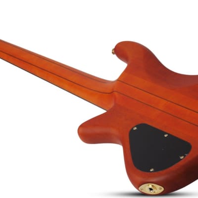 Schecter Stiletto Studio-5 FF Fanned Fret 5-String Bass Guitar, Honey Satin image 3