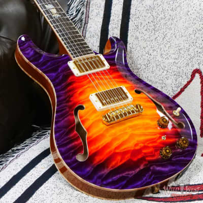 Paul Reed Smith PRS Private Stock # 10383 Quilt Top McCarty 594 Hollowbody II Piezo Brazilian Rosewood Fingerboard Indian Ocean Sunset image 9