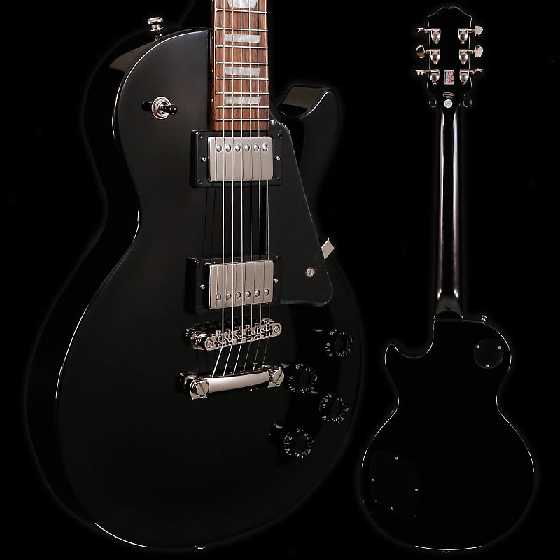 Epiphone EILTEBNH1 Les Paul Studio, Ebony 8lbs 4.3oz image 1