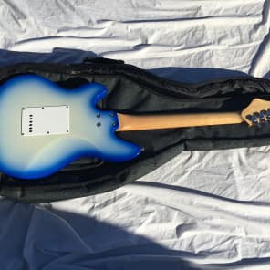 Aria Nexter Electric Guitar Cool Blue RARE Nice w/ Case image 5