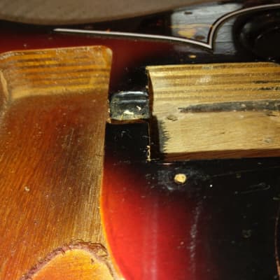 Silvertone 1490 Bass Guitar Body 1970 Sunburst Made in Japan image 5