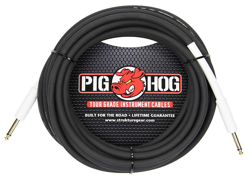 Pig Hog 25' 8mm Straight / Straight Instrument Cable Black PH25 image 1