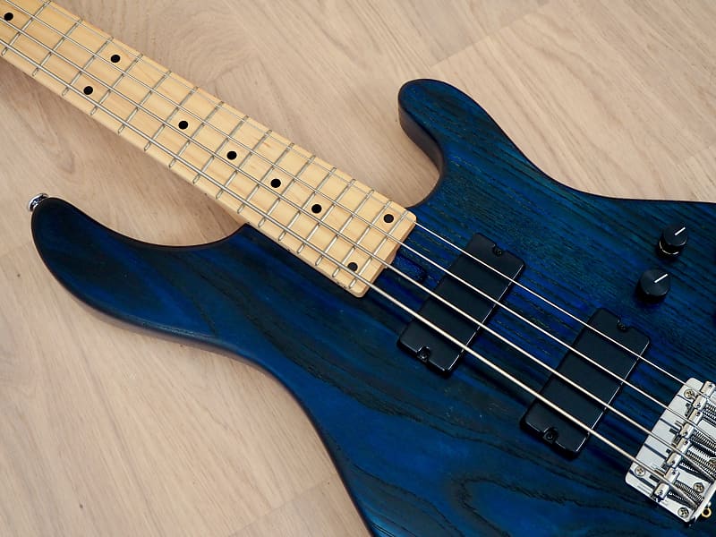 Bacchus Craft Series TF4-STD ASH Electric Bass Trans Blue, Aguilar OBP-2,  Japan