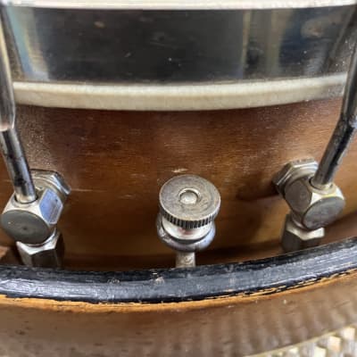 Vega Tenor Banjo vintage project 11" birdseye maple resonator with decal metal rod no markings U FIX IT image 15
