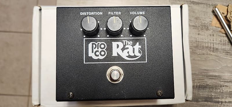 ProCo Vintage Rat Big Box Reissue with Battery Door and LM308 Chip 1991-2003 - Black image 1